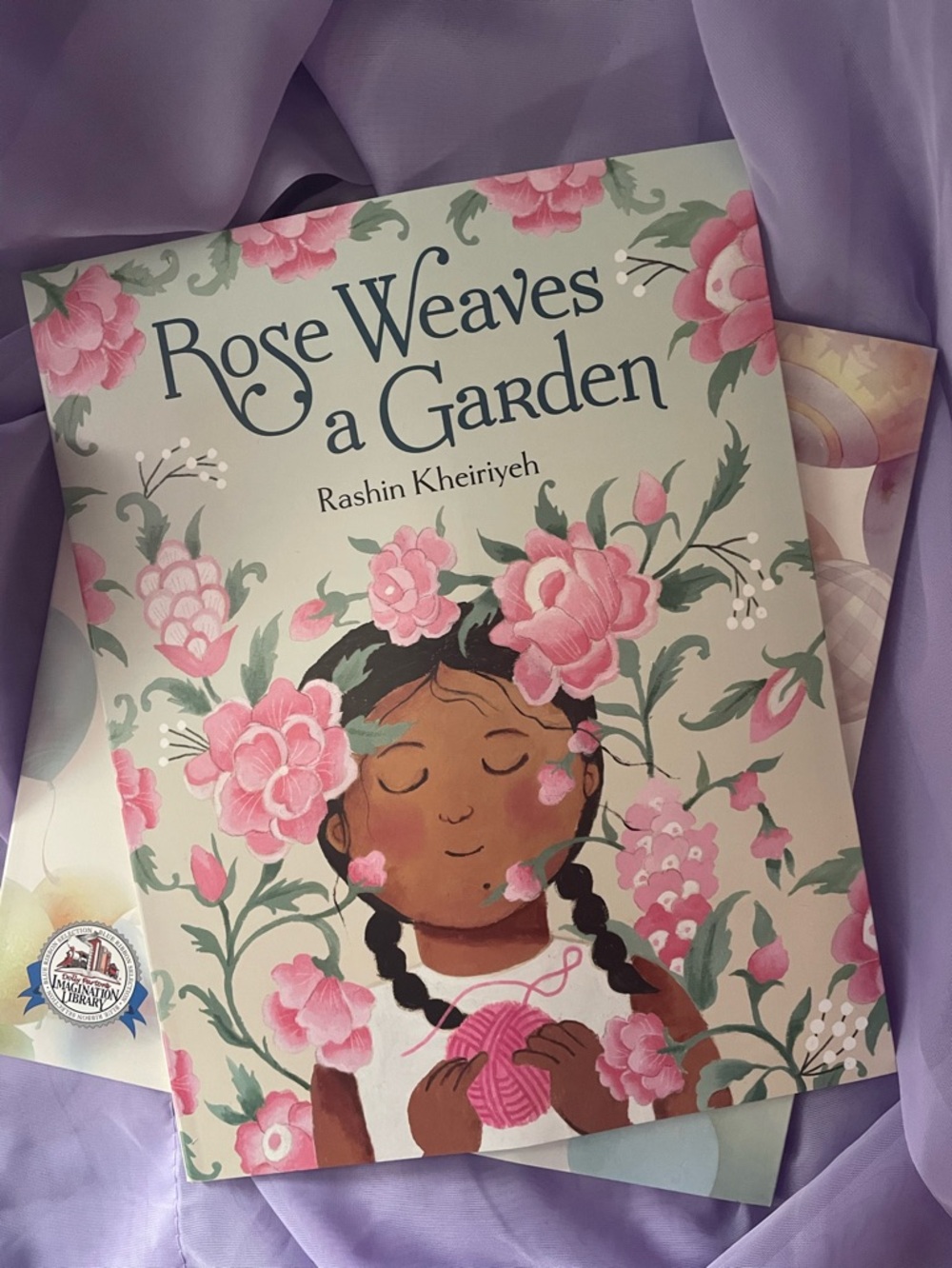 Rose Weaves a Garden Picture Book - Pink Floral Cover